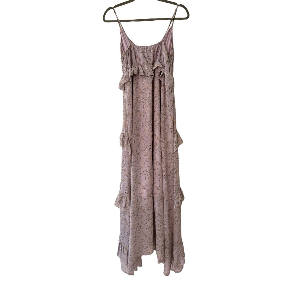 Altar’d State Dainty Floral Ruffle Midi Dress in Lavender Purple Size Small - Picture 5 of 5